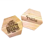 木製 スライスコースター (国産杉材使用) 名入れサービス付