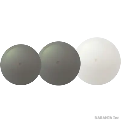 サイズの比較(左から65mm、70mm、75mm)